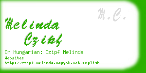 melinda czipf business card